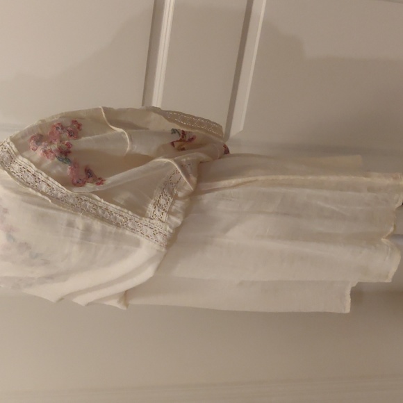 Free People Embroidered Victorian Dress Color- Cream/ Off-white mini dress sz S - Picture 13 of 14